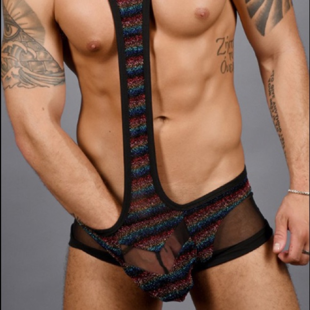 NEW Mesh Rainbow Shimmer Singlet